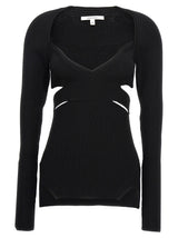 Nensi Dojaka Black Viscose Cardigan - Modern Elegance