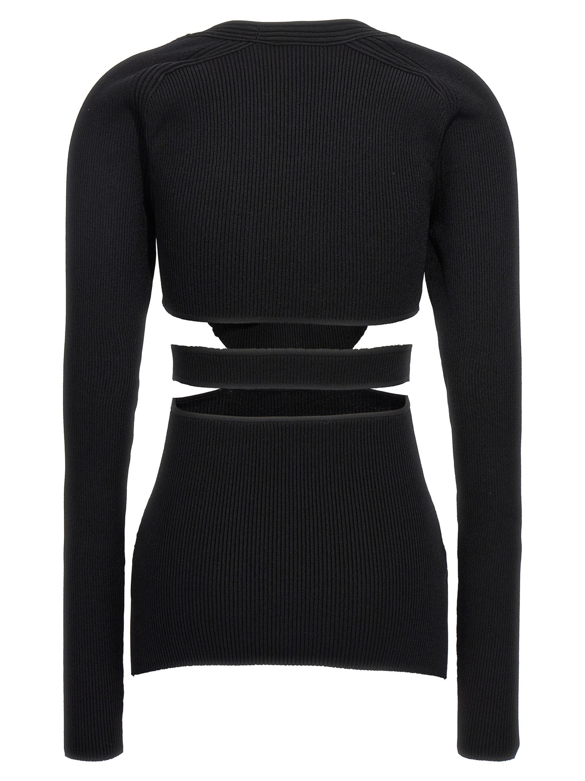 Nensi Dojaka Black Viscose Cardigan - Modern Elegance
