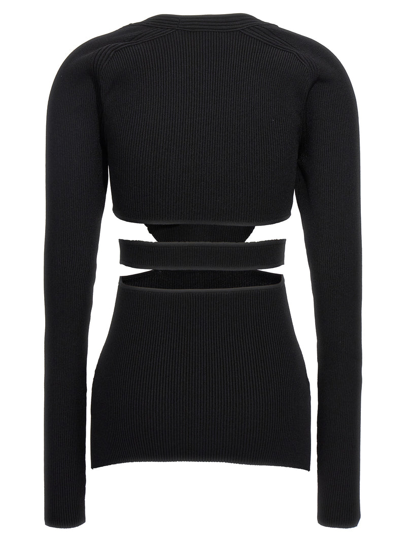 Nensi Dojaka Black Viscose Cardigan - Modern Elegance