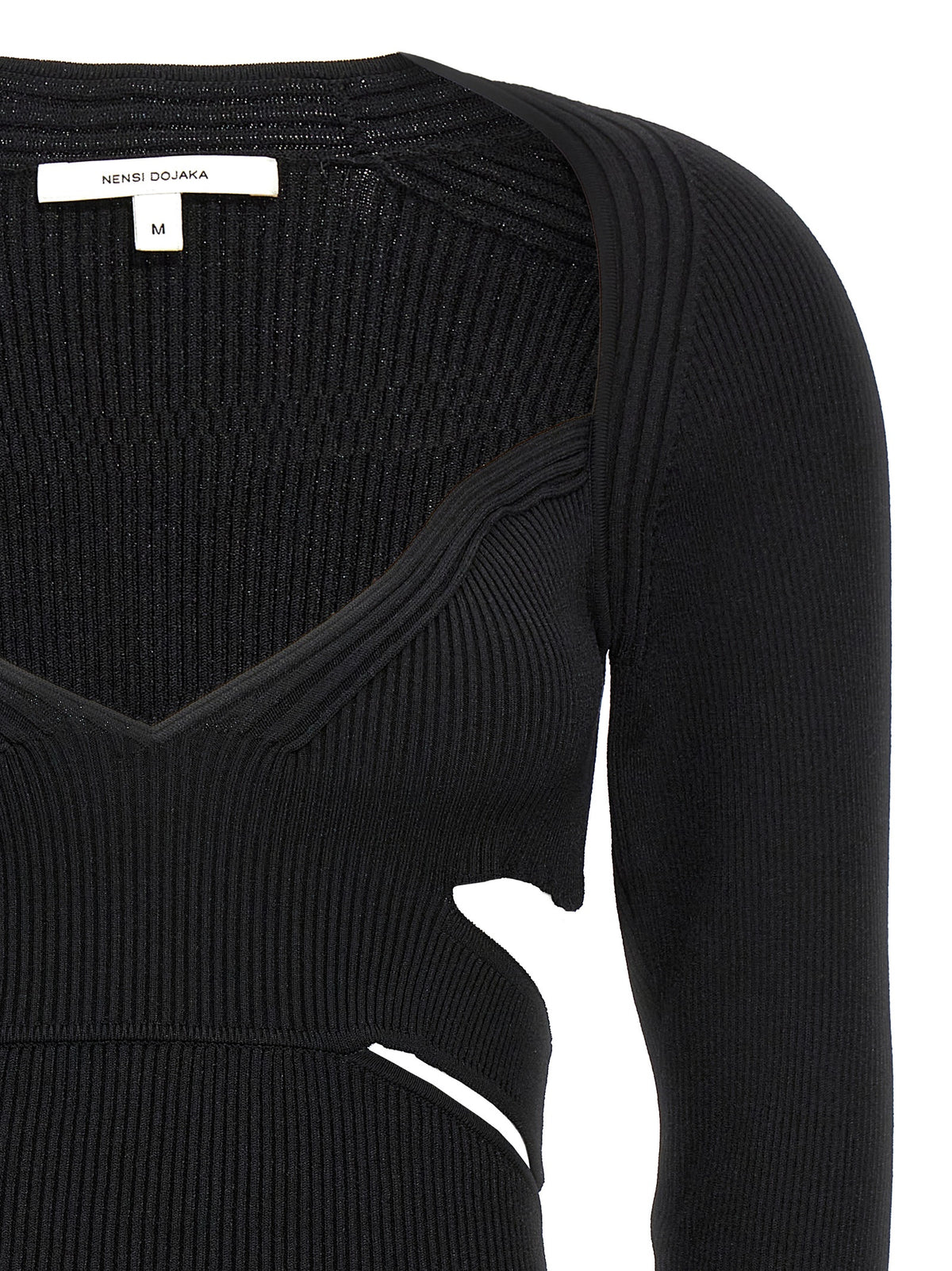 Nensi Dojaka Black Viscose Cardigan - Modern Elegance