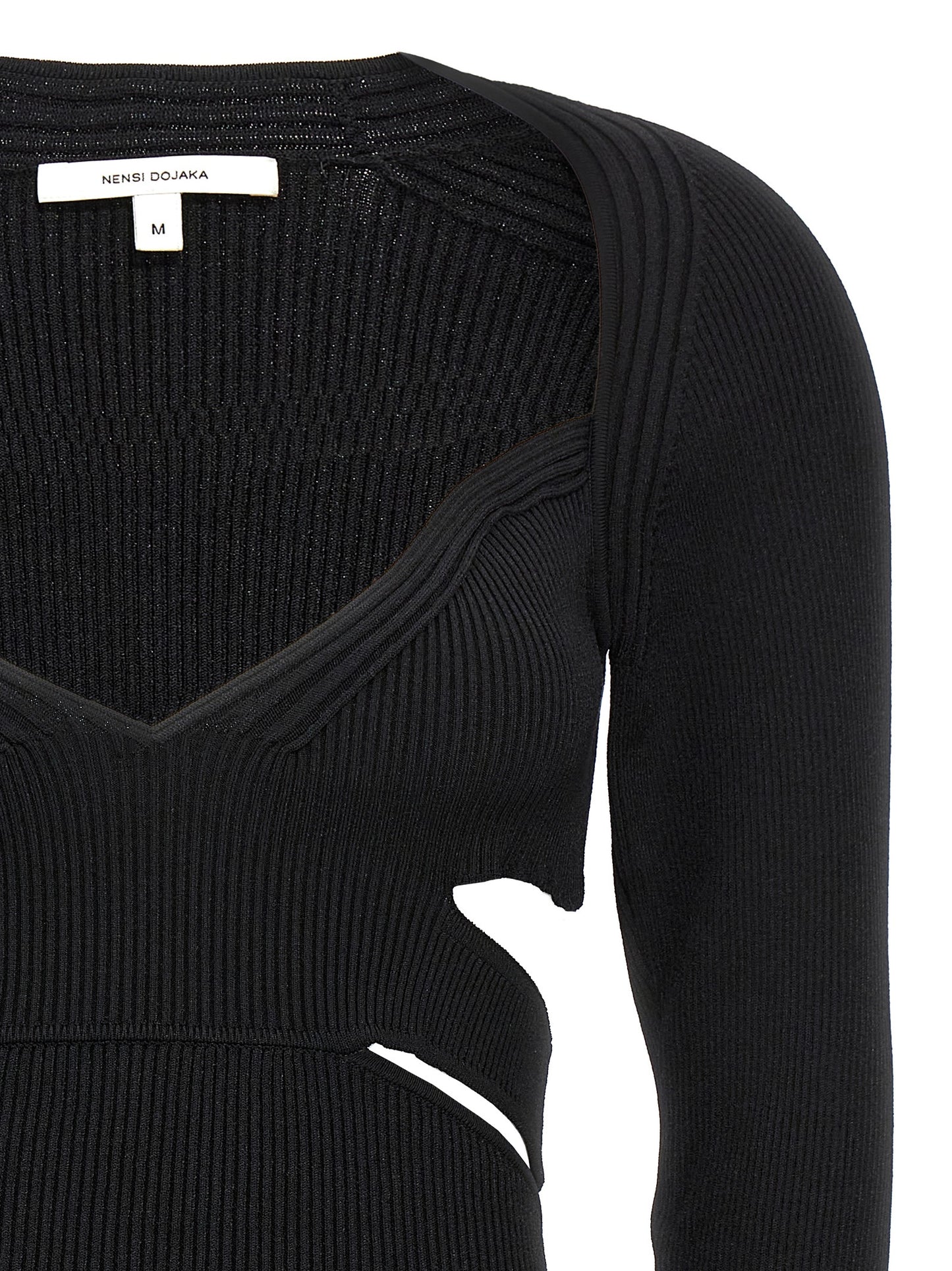 Nensi Dojaka Black Viscose Cardigan