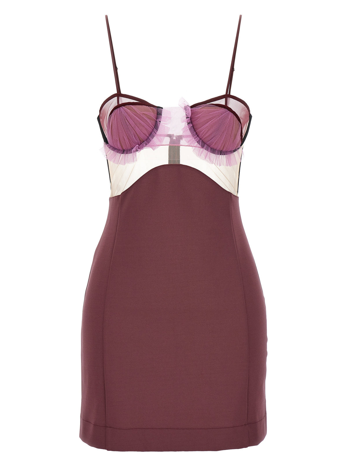 Nensi Dojaka Purple Viscose Short Dress