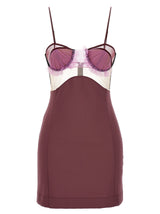 Nensi Dojaka Purple Viscose Short Dress