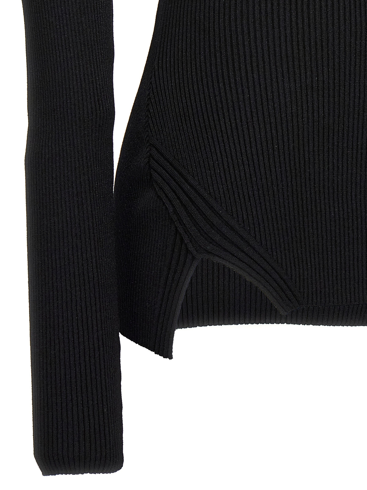 Nensi Dojaka Black Viscose Cardigan - Modern Elegance