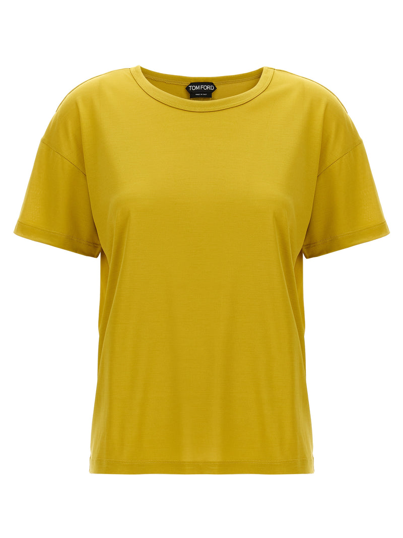 Tom Ford Bicolor Silk T-Shirt - Yellow