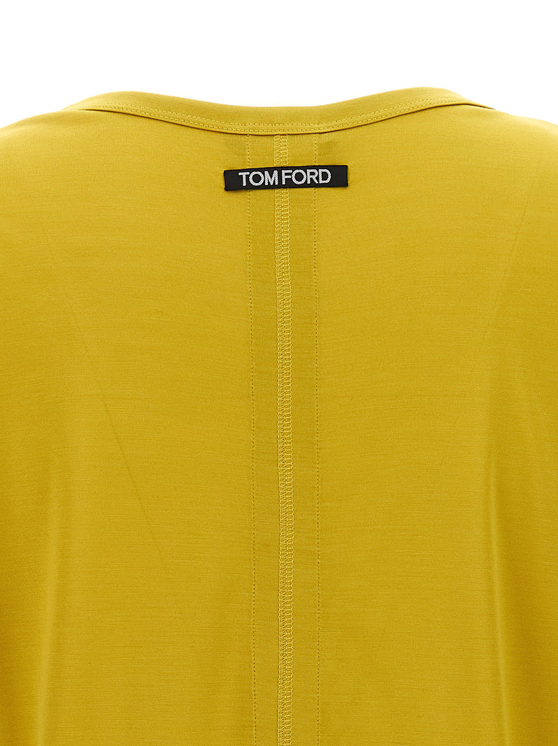 Tom Ford Bicolor Silk T-Shirt - Yellow