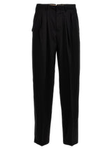 PT Torino Black Virgin Wool Dress Pants - Dodici Model