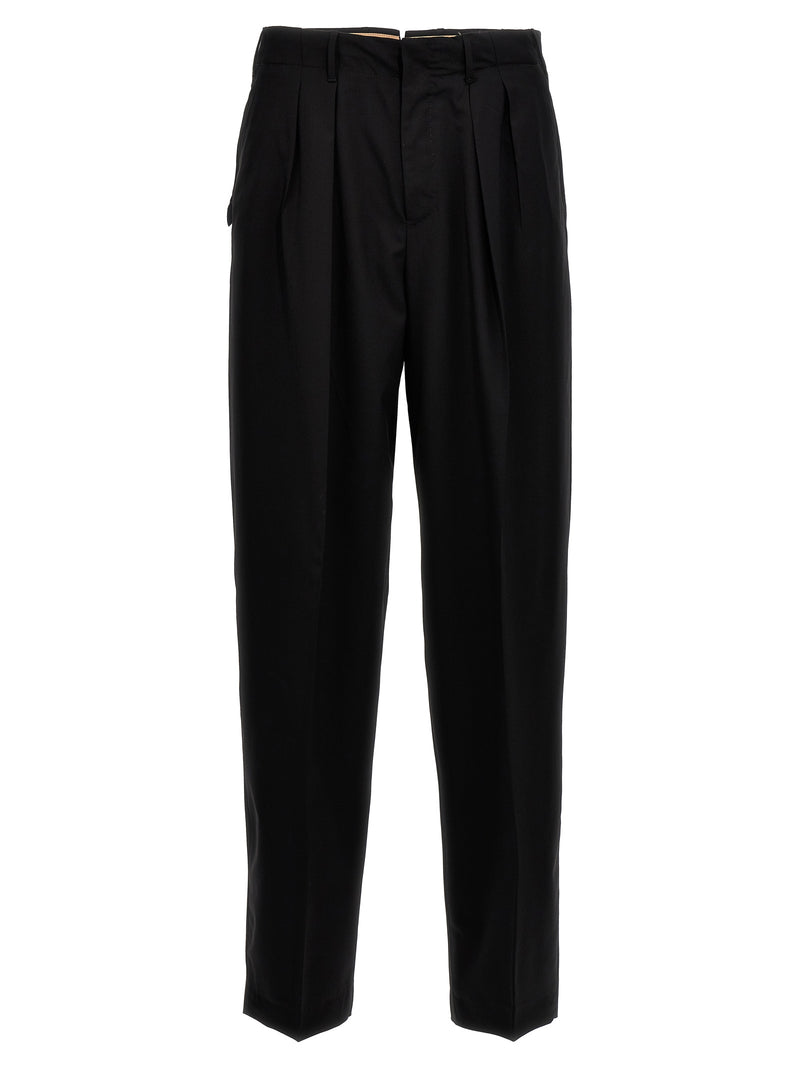 PT Torino Black Virgin Wool Dress Pants - Dodici Model