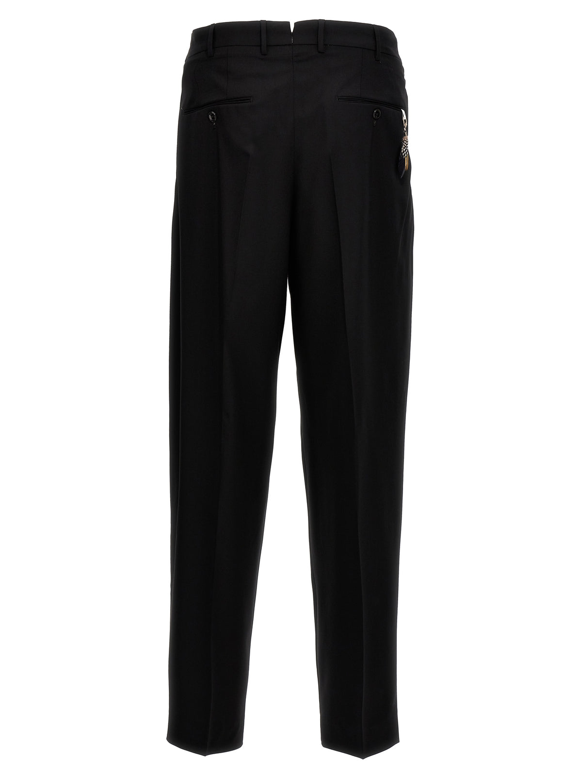 PT Torino Black Virgin Wool Dress Pants - Dodici Model