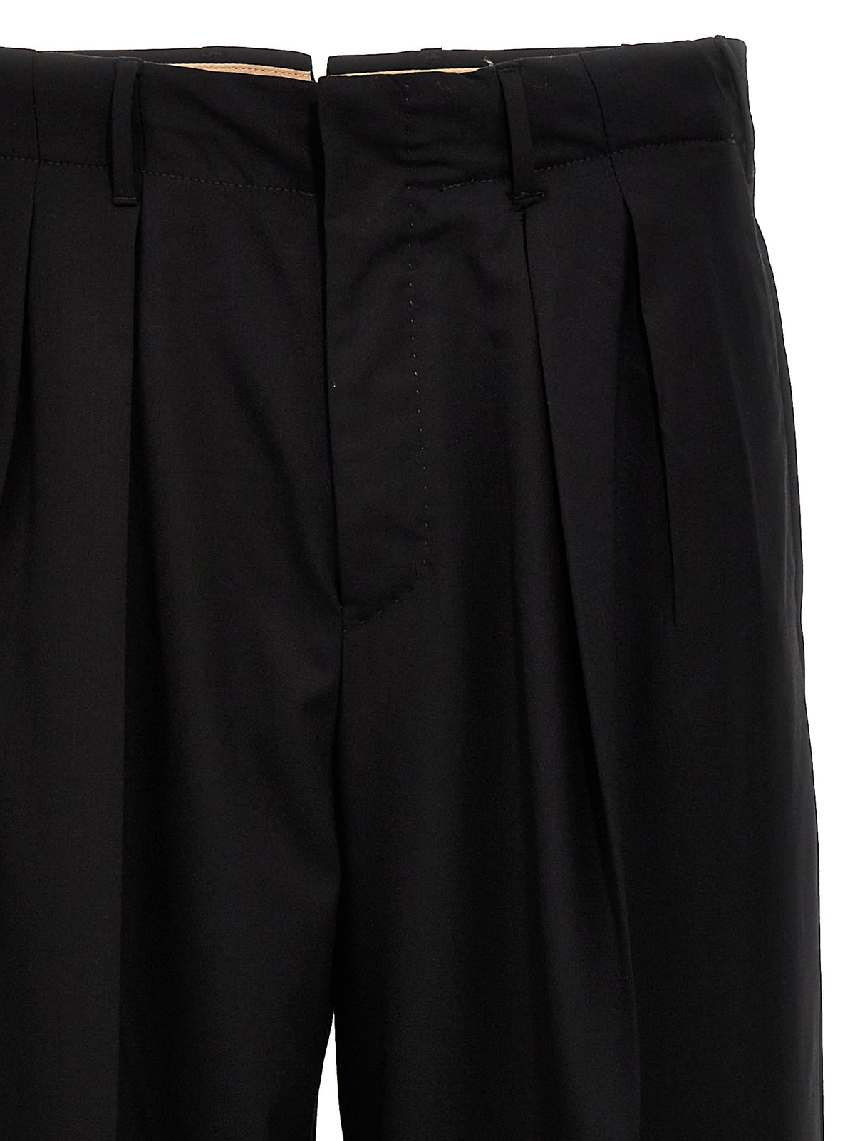 PT Torino Black Virgin Wool Dress Pants - Dodici Model