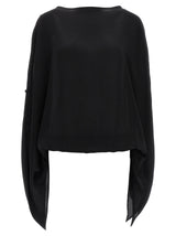 DI.LA3 PARI' Black Silk Blouse - Cristina Model