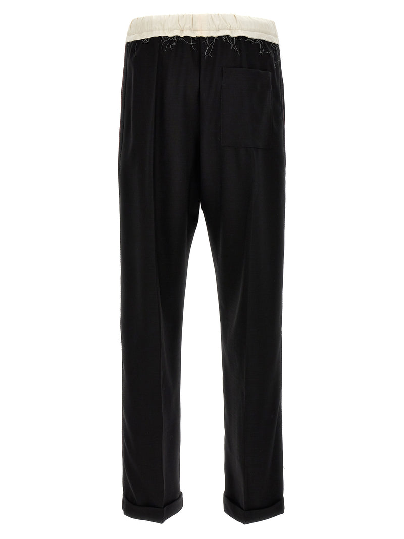 WALES BONNER Bicolor Wool Casual Pants - Seine Model