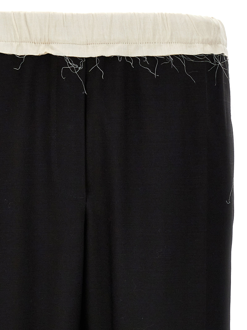 WALES BONNER Bicolor Wool Casual Pants - Seine Model