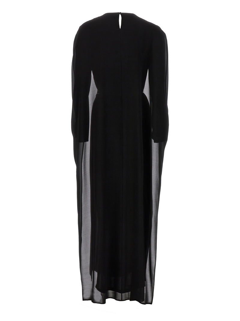DI.LA3 PARI' Black Silk Long Dress - Elegant & Timeless