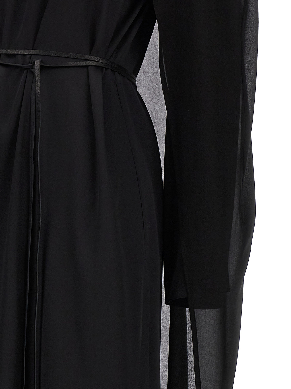 DI.LA3 PARI' Black Silk Long Dress - Elegant & Timeless