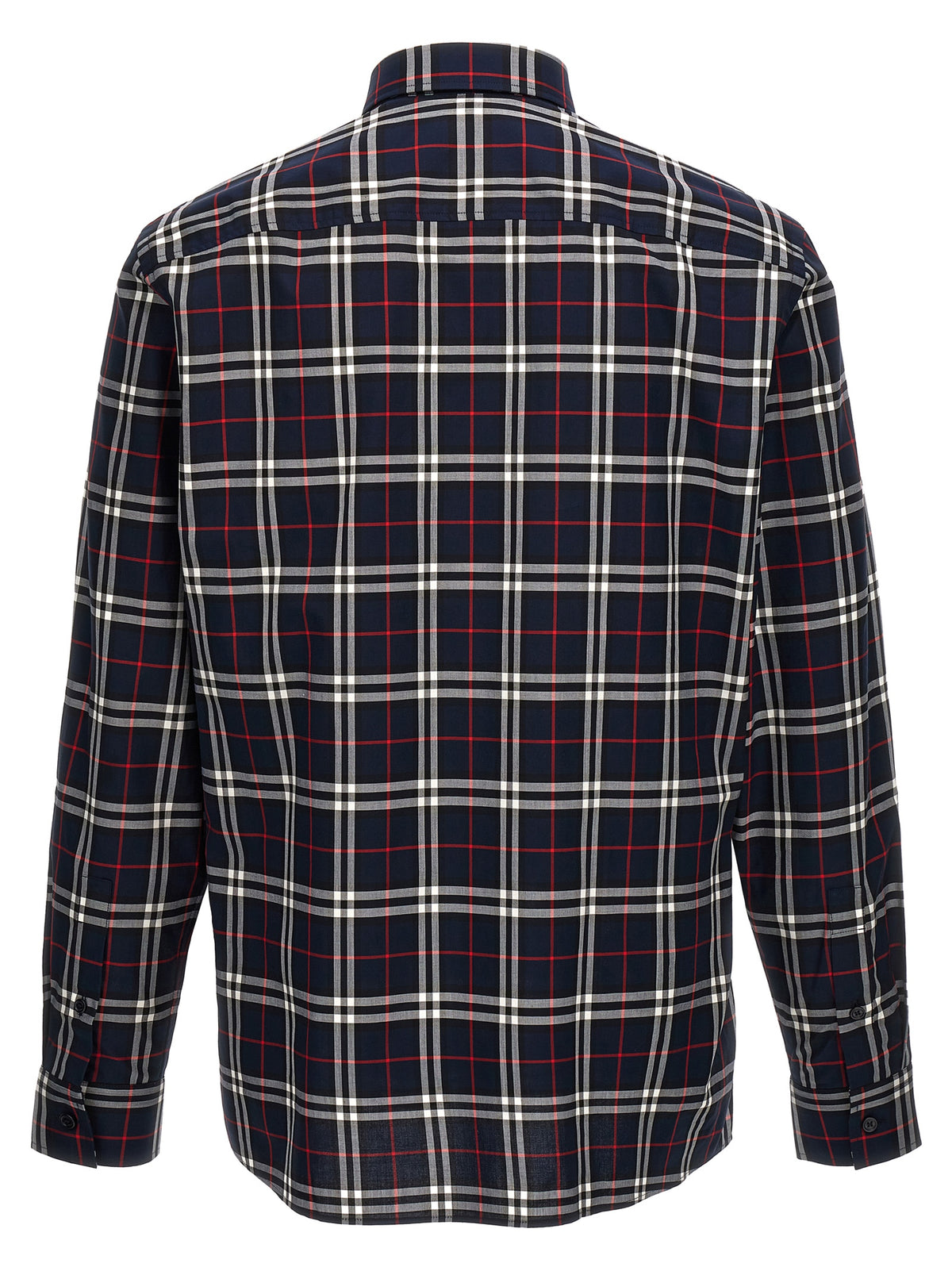 Burberry Blue Check Print Cotton Blouse for Men