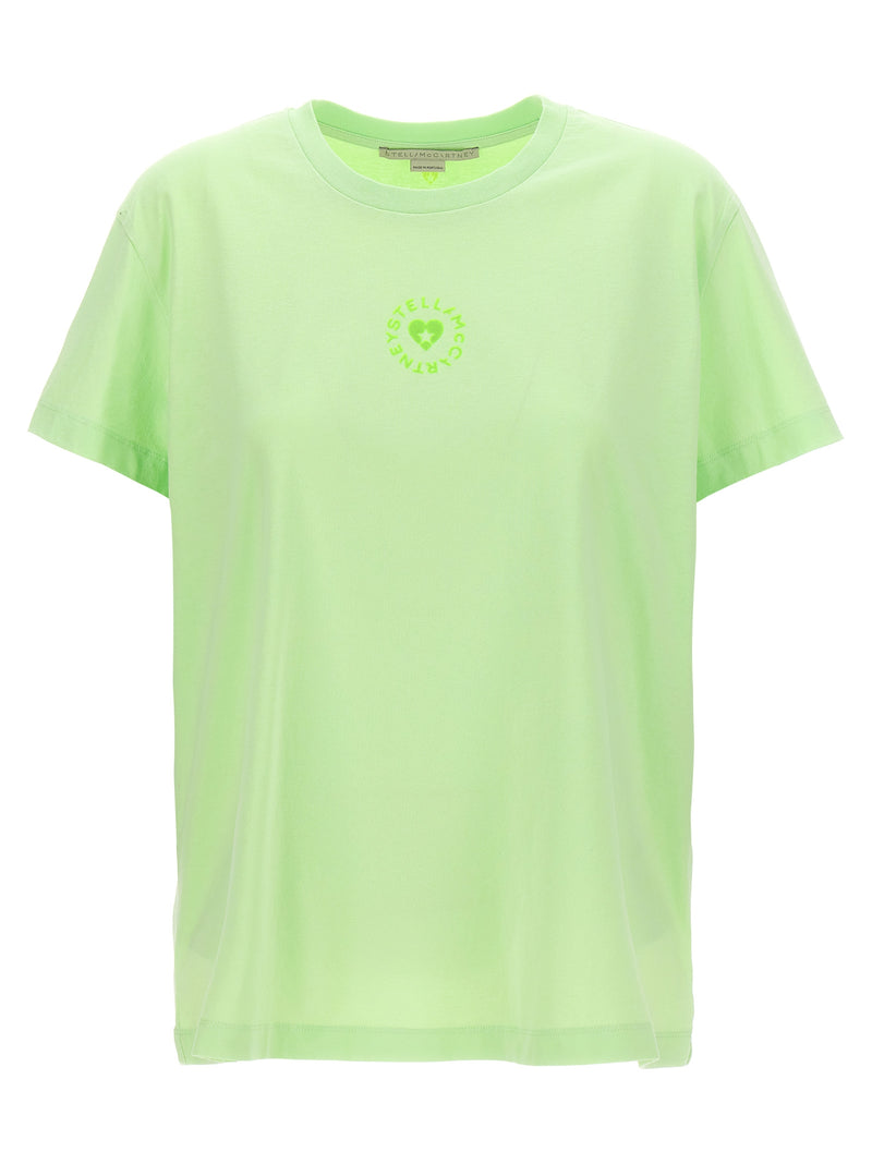 Stella McCartney Bicolor Cotton T-Shirt - Iconic Mini Heart