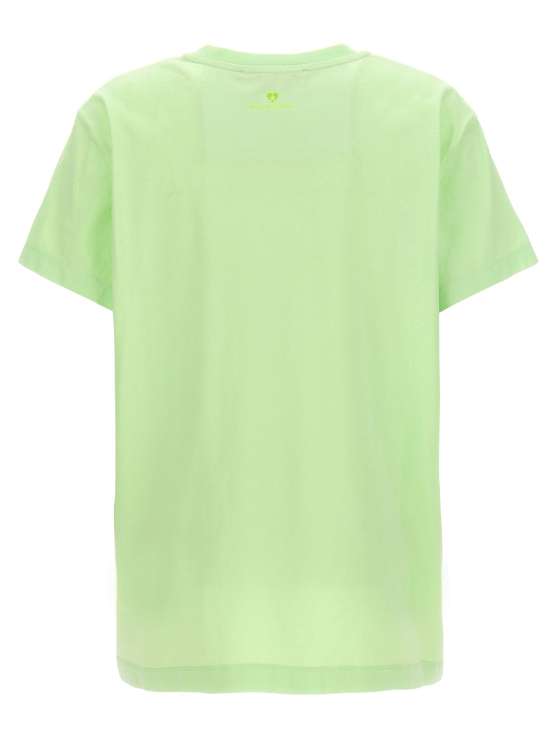 Stella McCartney Bicolor Cotton T-Shirt - Iconic Mini Heart