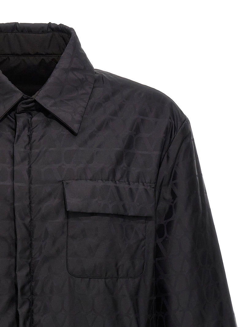 Valentino Garavani Black Reversible Nylon Jacket