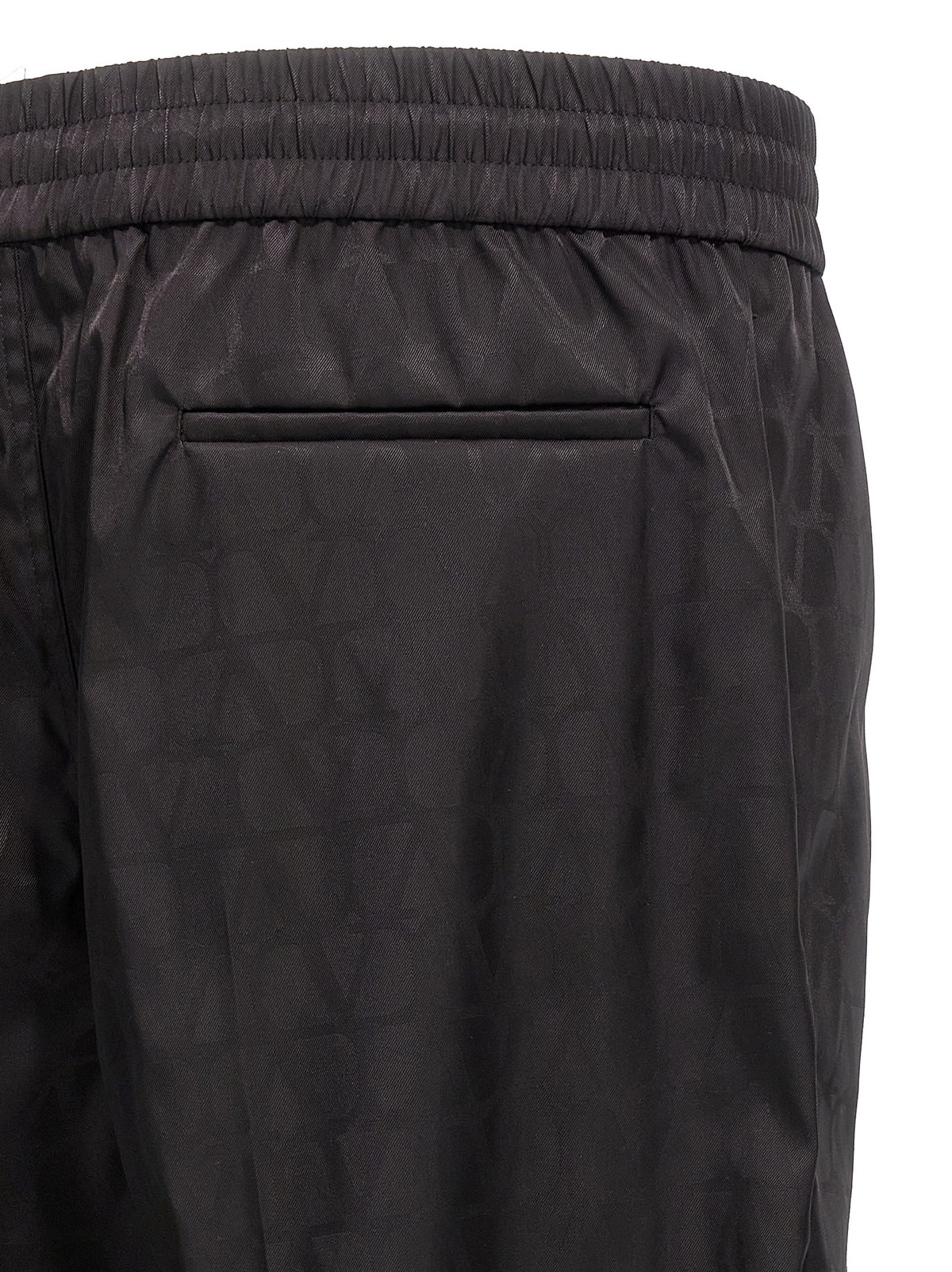 Valentino Garavani Black Polyamide Casual Pants for Men