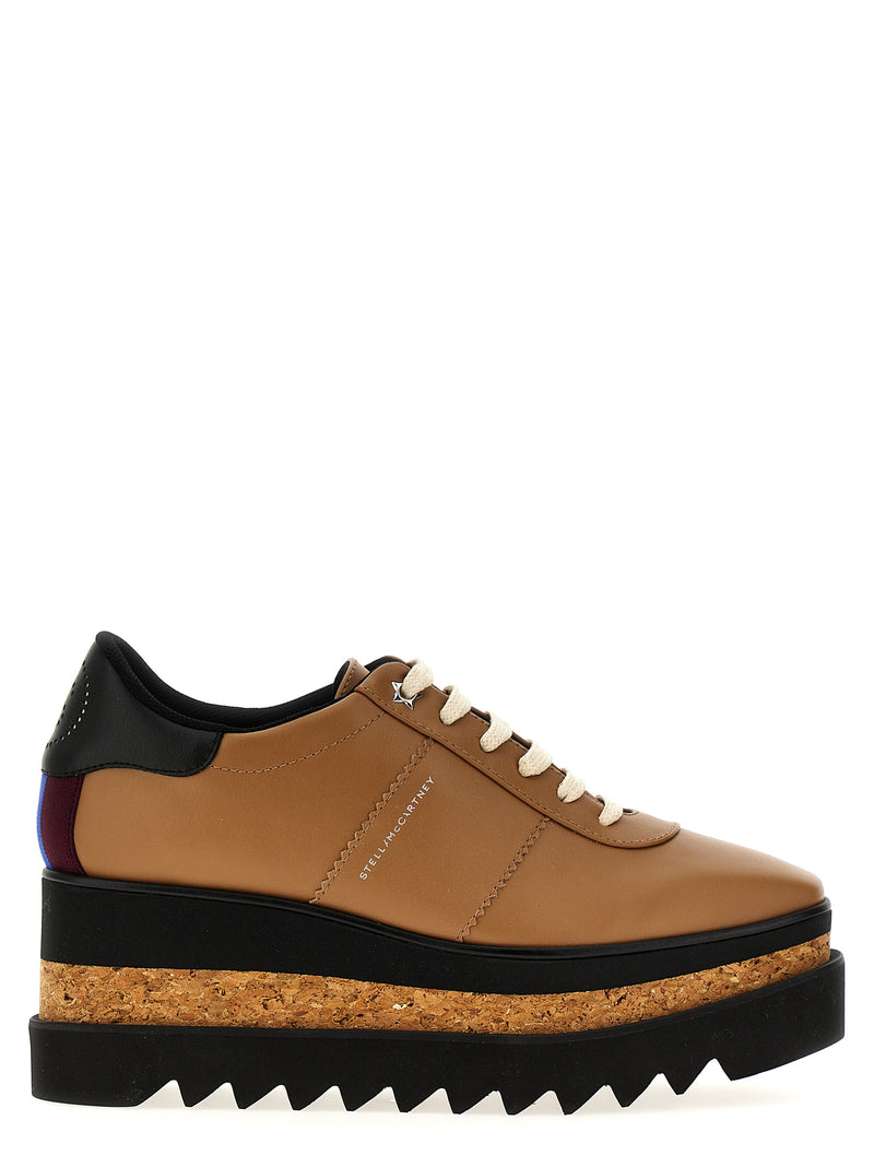 Stella McCartney Sneak-Elyse Brown Wedge Sandals for Women