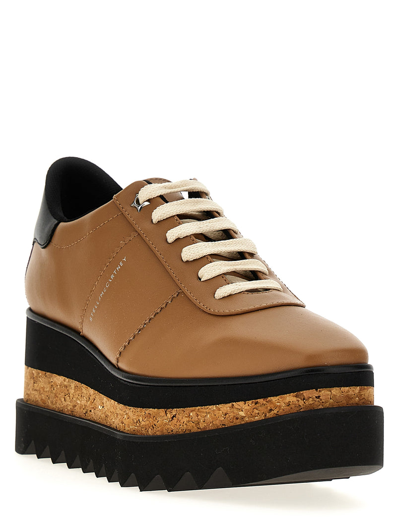 Stella McCartney Sneak-Elyse Brown Wedge Sandals for Women