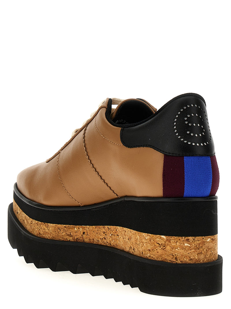 Stella McCartney Sneak-Elyse Brown Wedge Sandals for Women