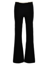 Alexander Wang Black Wool Casual Pants with Chain Detail