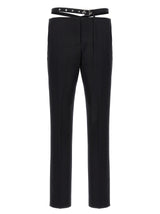 The Attico Black Virgin Wool Dress Pants