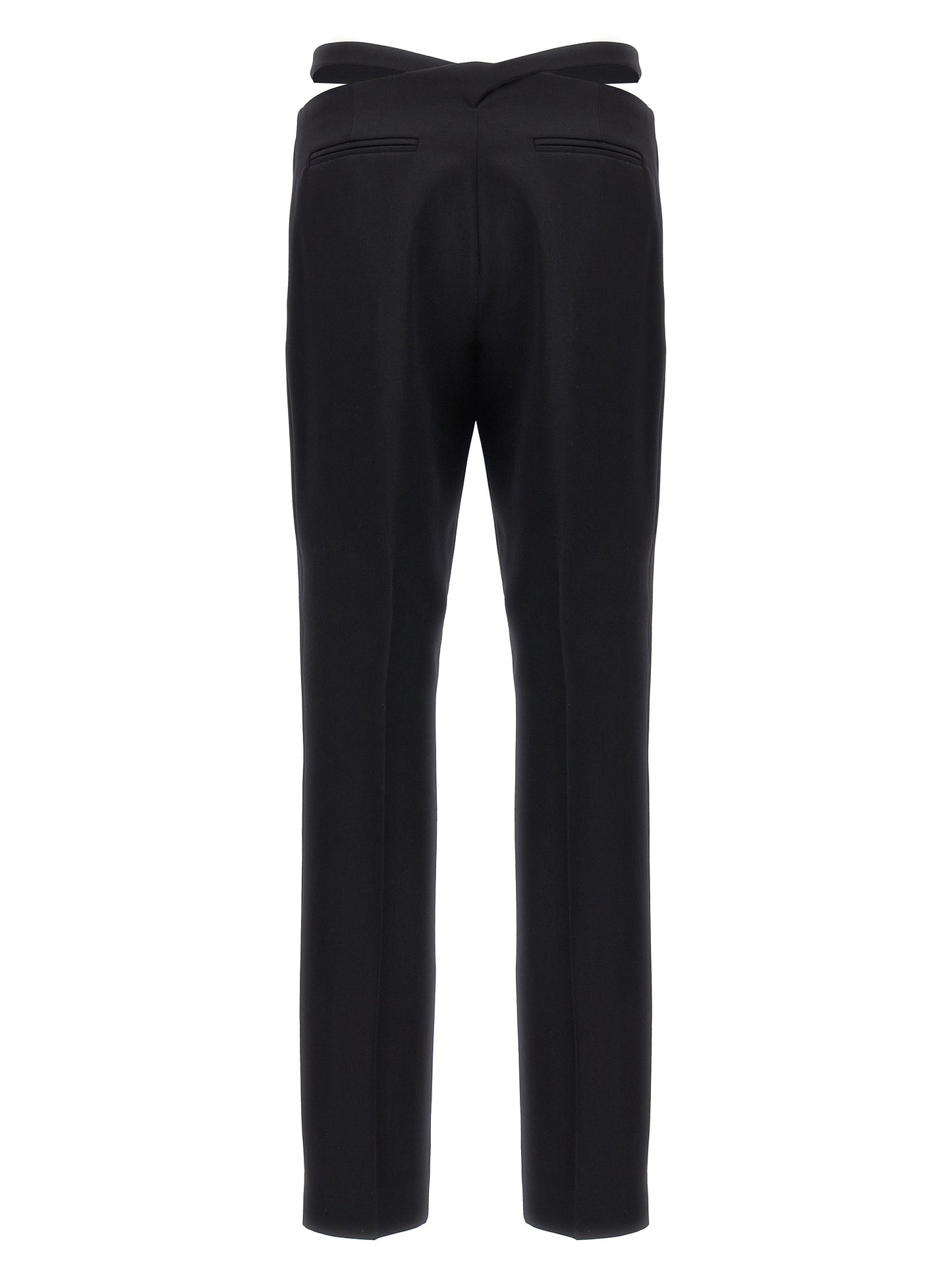 The Attico Black Virgin Wool Dress Pants