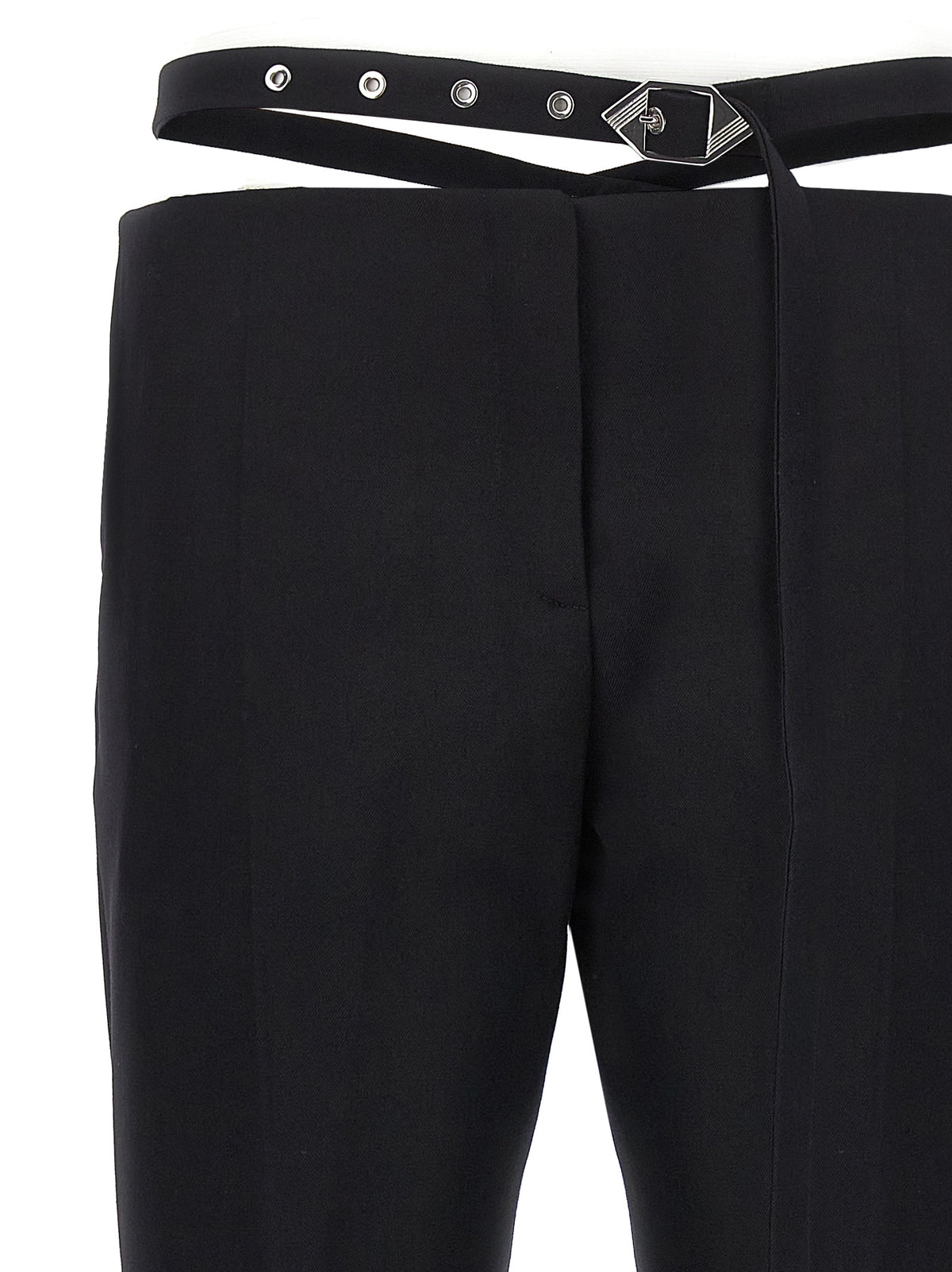 The Attico Black Virgin Wool Dress Pants