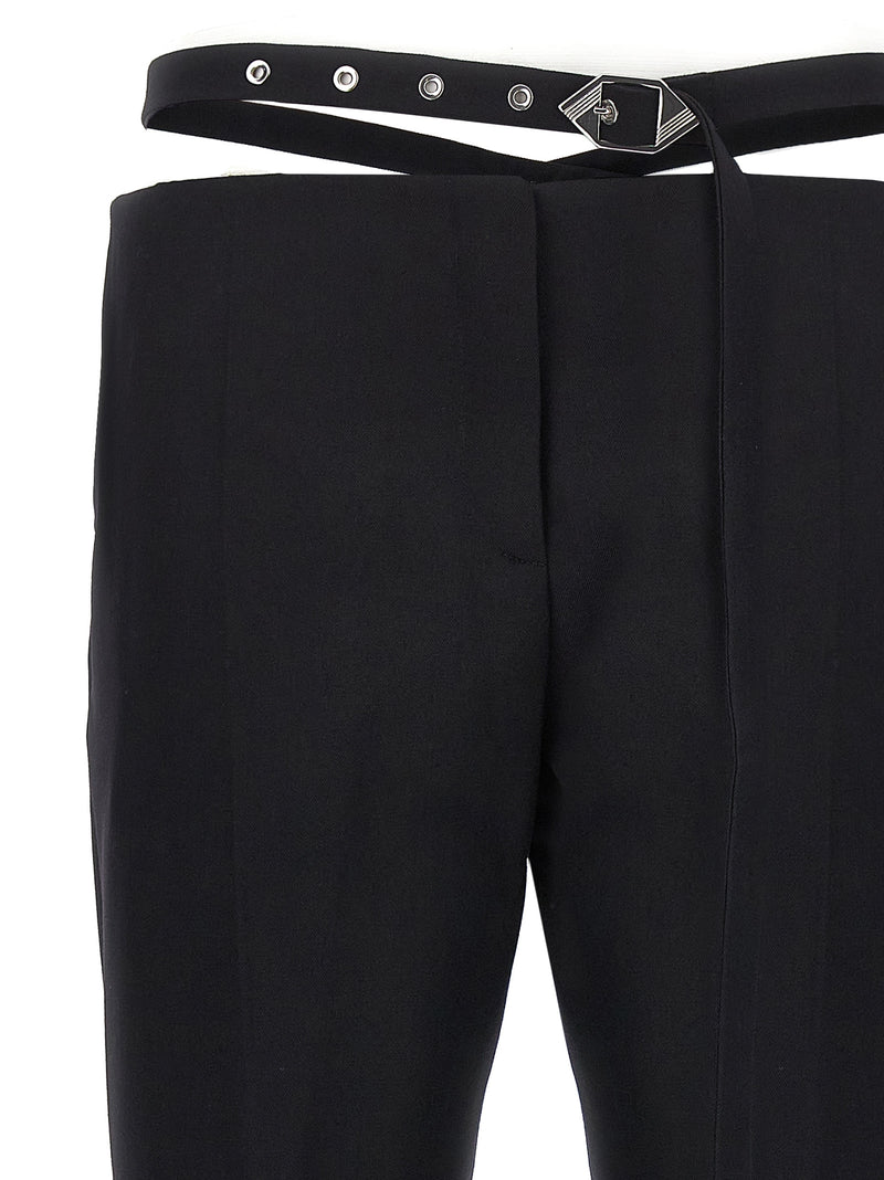 The Attico Black Virgin Wool Dress Pants