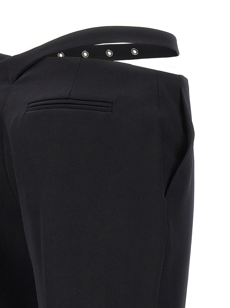 The Attico Black Virgin Wool Dress Pants