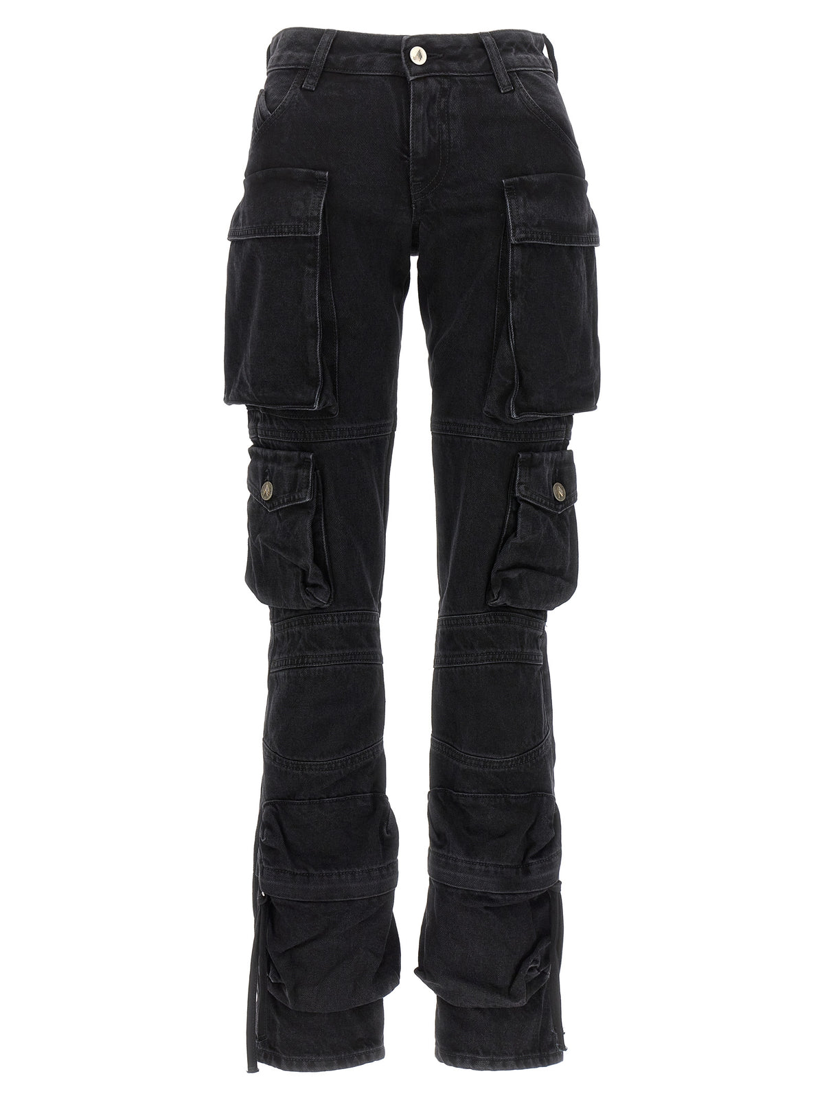 The Attico Essie Black Cotton Cargo Pants