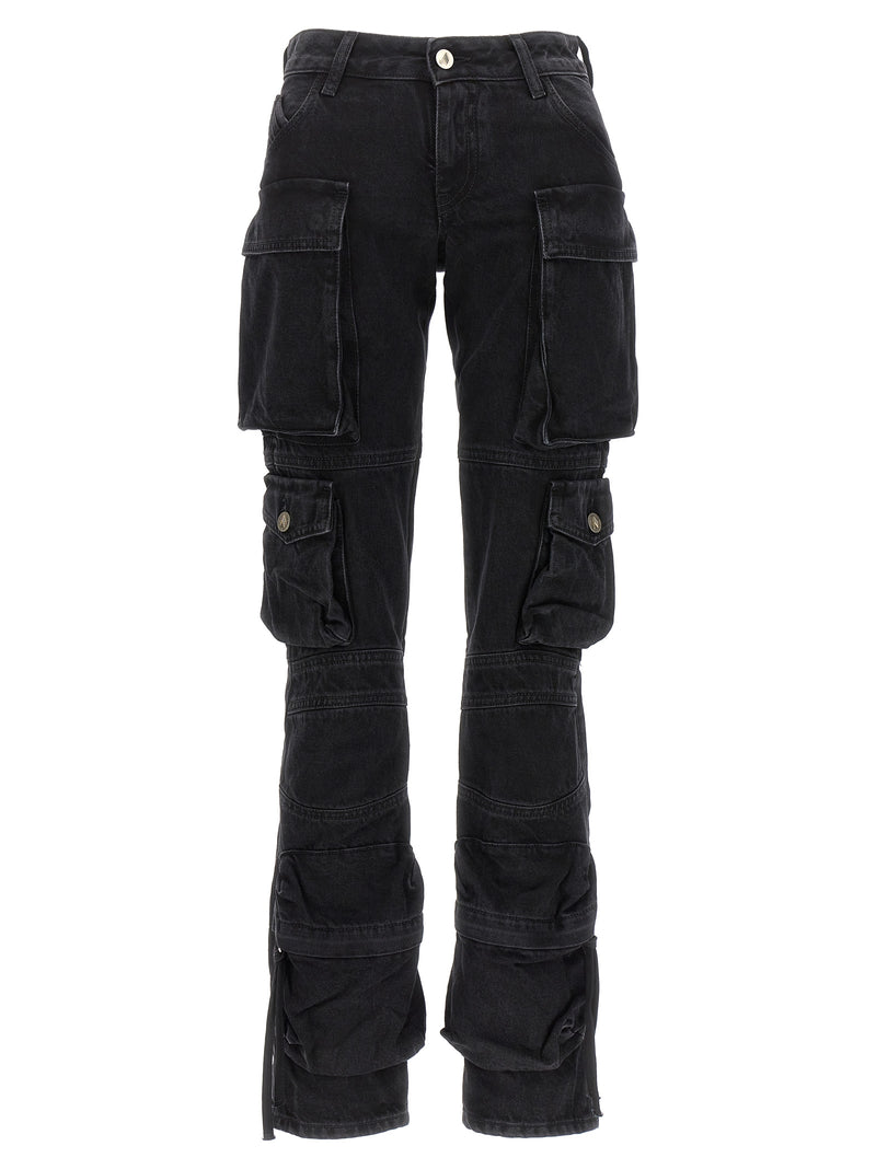 The Attico Essie Black Cotton Cargo Pants