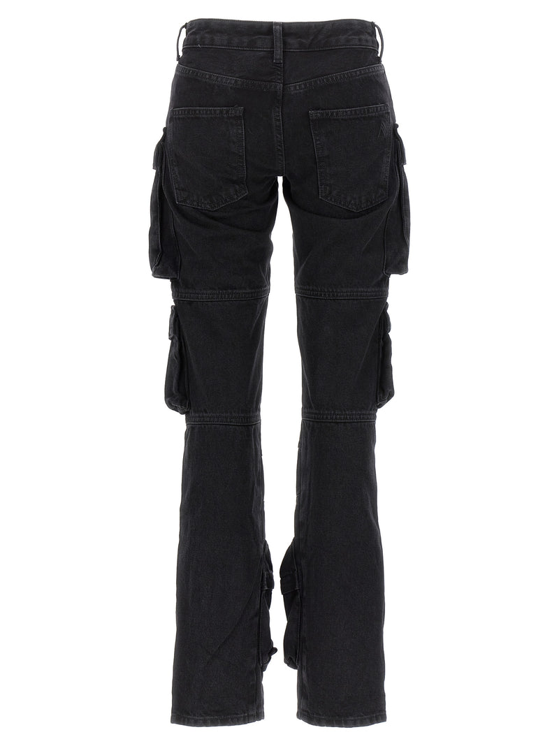 The Attico Essie Black Cotton Cargo Pants