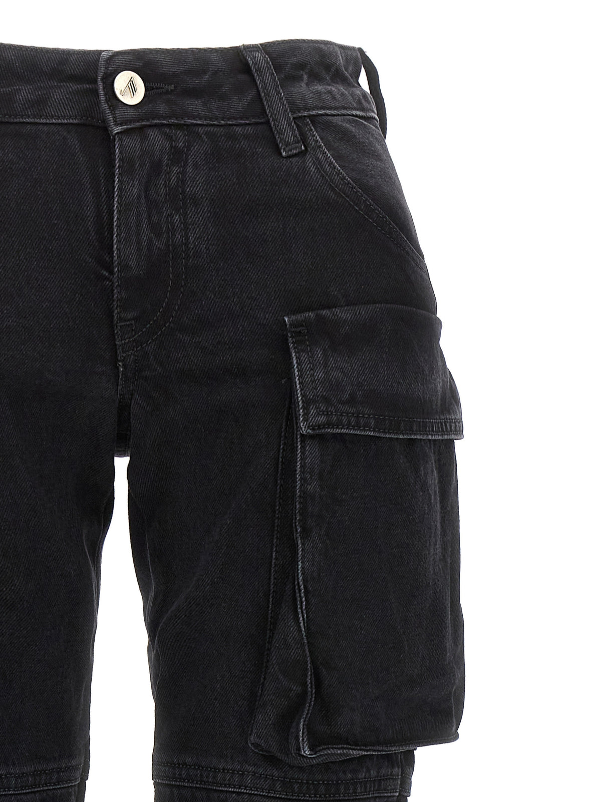 The Attico Essie Black Cotton Cargo Pants