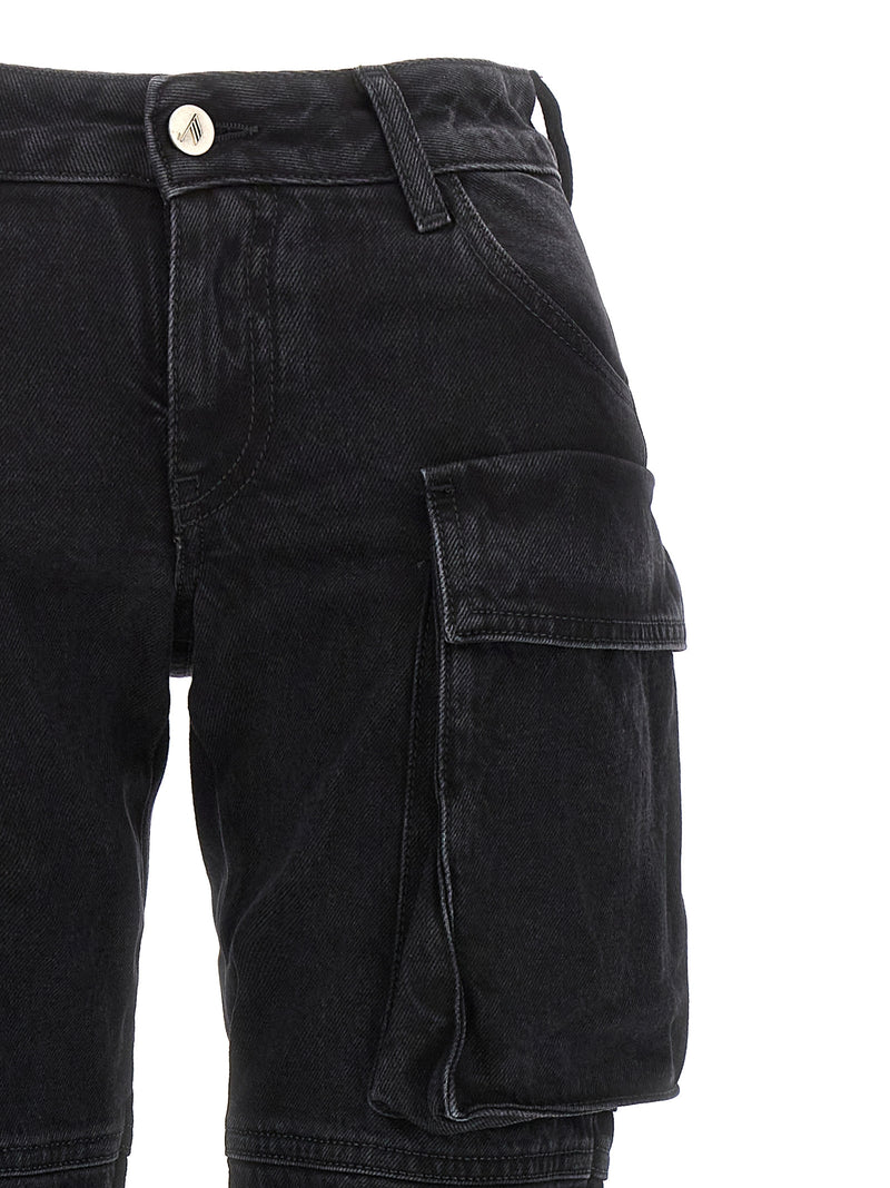 The Attico Essie Black Cotton Cargo Pants