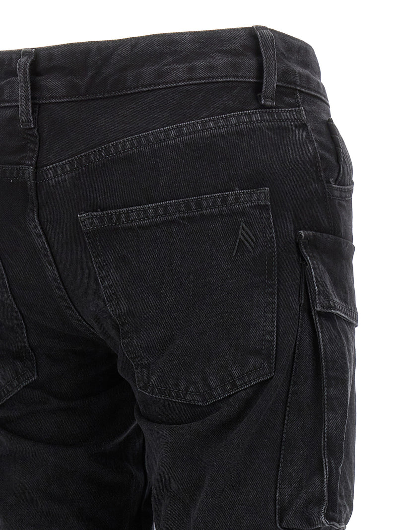 The Attico Essie Black Cotton Cargo Pants