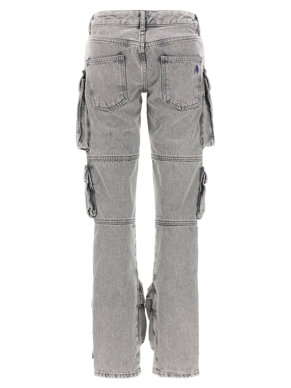 The Attico Essie Gray Cotton Cargo Pants for Women