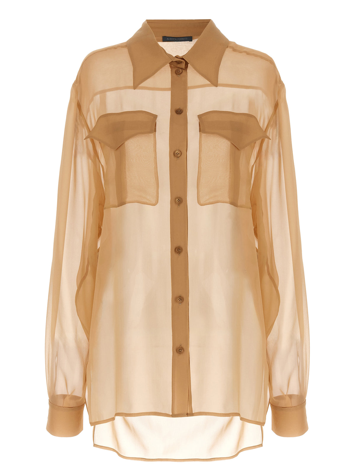 Alberta Ferretti Beige Silk Blouse - Elegant & Trendy Design