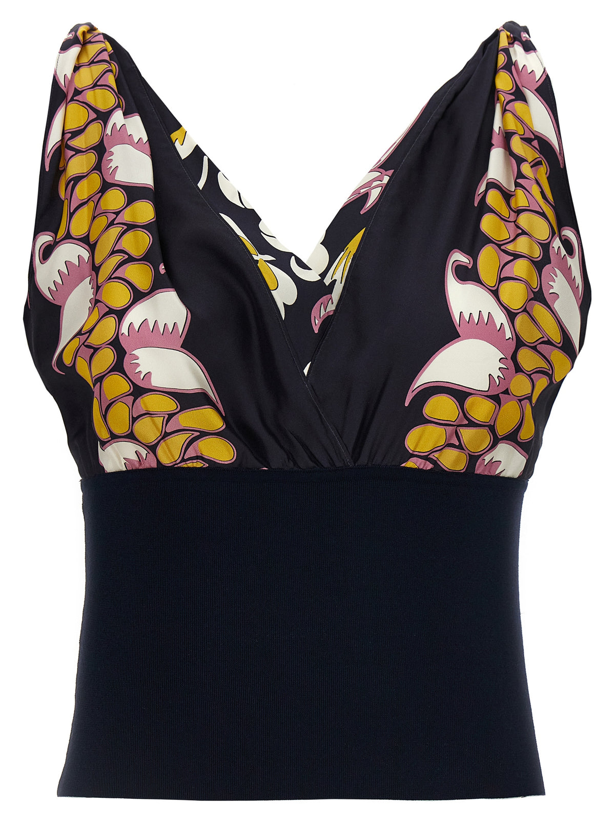 Tory Burch Black Silk Tank Top - Elegant V-Neck Design