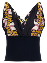 Tory Burch Black Silk Tank Top - Elegant V-Neck Design