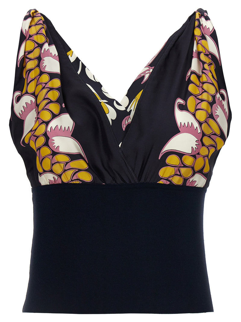 Tory Burch Black Silk Tank Top - Elegant V-Neck Design