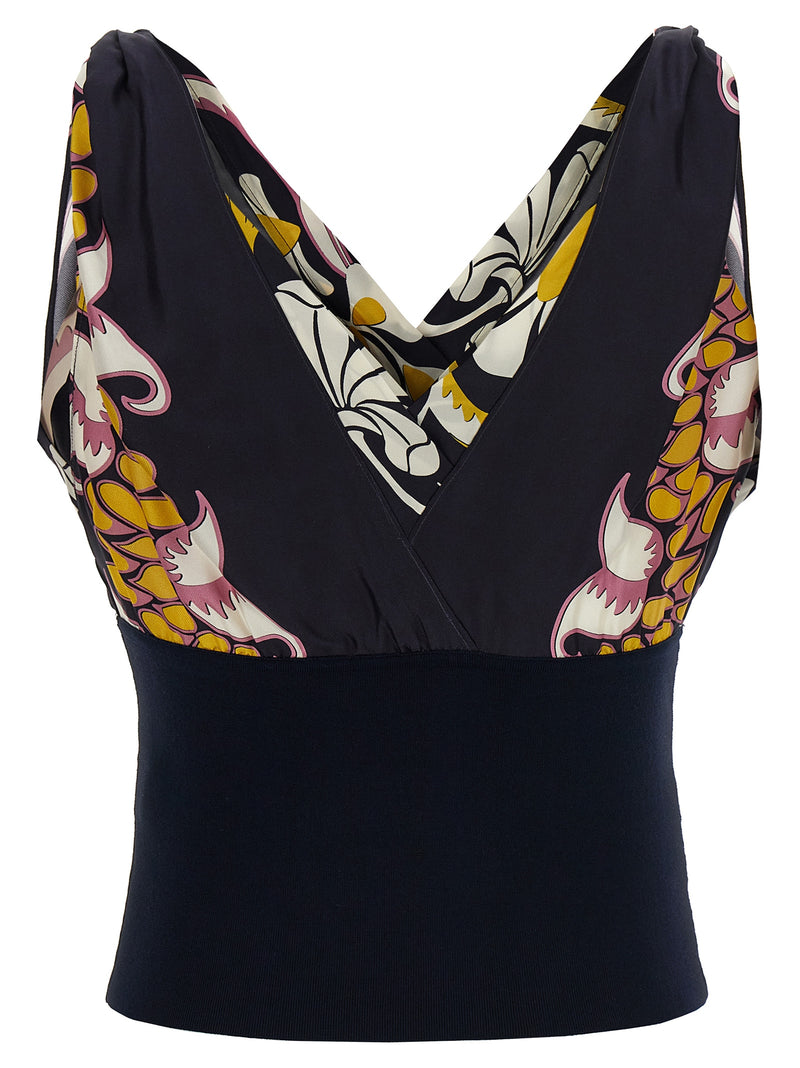 Tory Burch Black Silk Tank Top - Elegant V-Neck Design