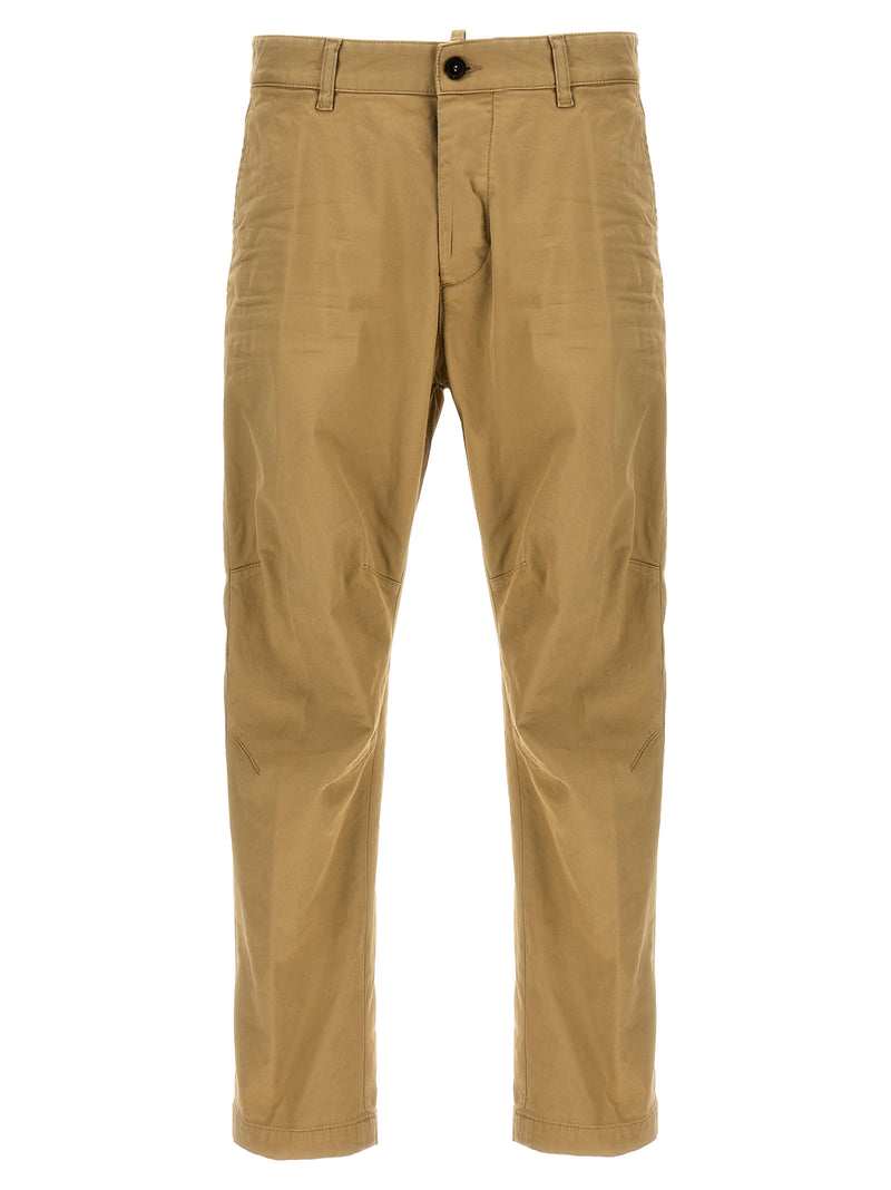 Dsquared² Sexy Chino Beige Cotton Pants for Men