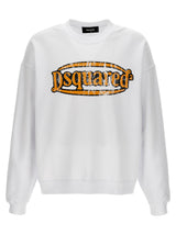 Dsquared² White Cotton Sweatshirt - Urban Cool Style