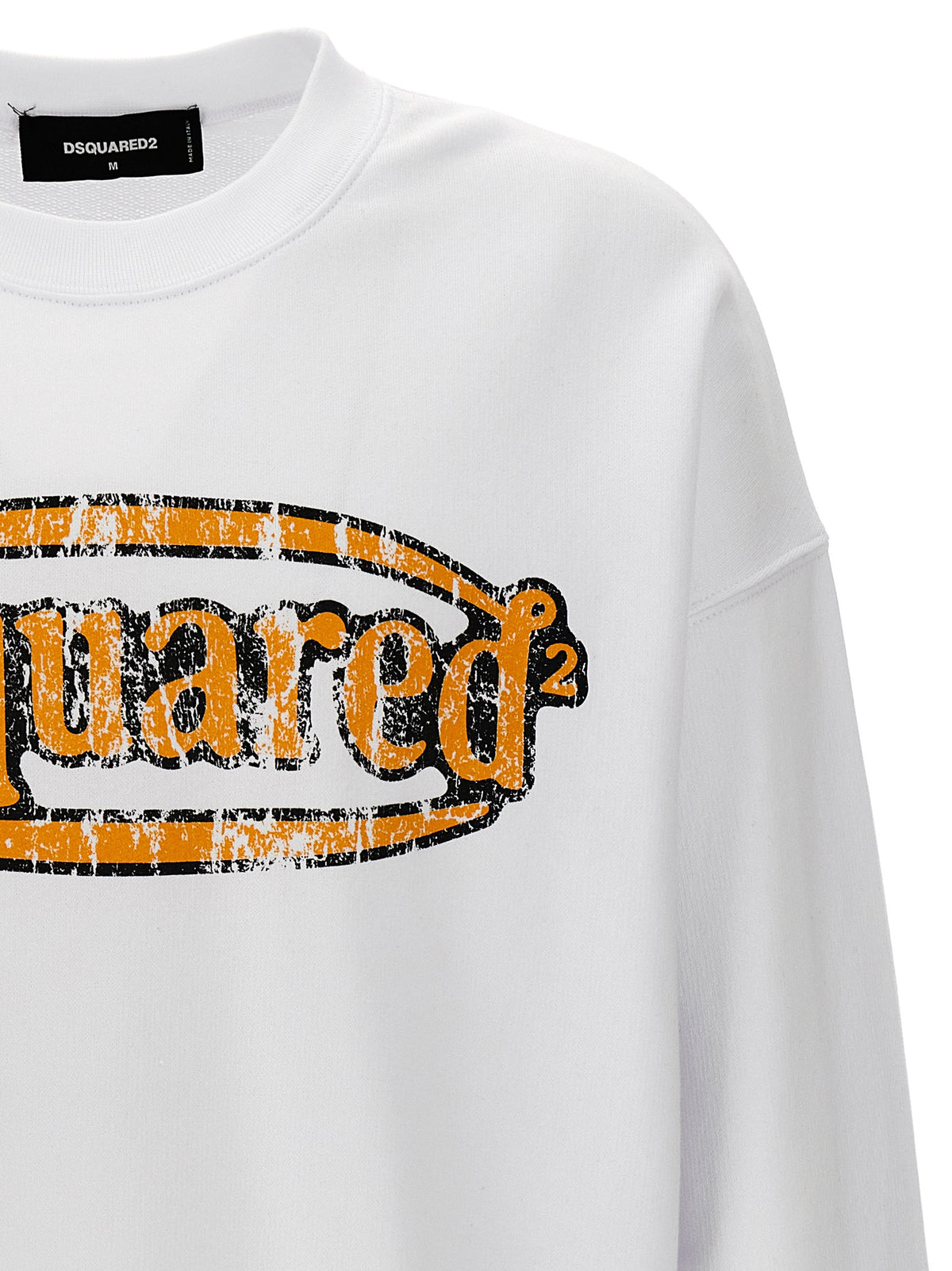 Dsquared² White Cotton Sweatshirt - Urban Cool Style