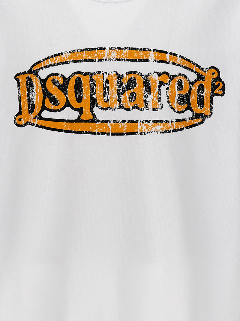 Dsquared² White Cotton Sweatshirt - Urban Cool Style