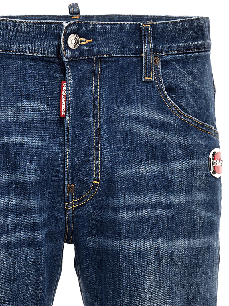 Dsquared² Blue Cotton Relaxed Fit Jeans for Men